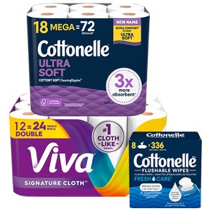 Save 20% on Cottonelle and Viva products, select varieties PICKUP OR DELIVERY ONLY
