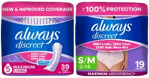 Save $2.50 on Always Discreet