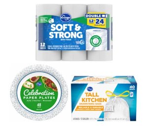 $5.00 Kroger Brand Paper/Plastic Goods