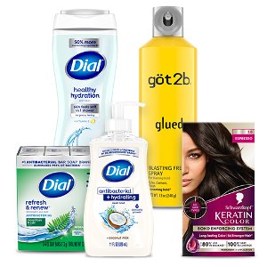 Save 20% on Dial Soap, Keratin Color, got2b Color or Styling products PICKUP OR DELIVERY ONLY