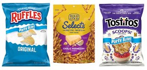 $3.99 Party Size Ruffles, Tostitos, Simply or Rold Gold Selects