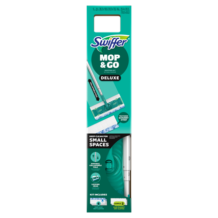 Save $5.00 on ONE Swiffer Sweeper Deluxe or 8ct 6ft Duster Starter Kits (excludes 3ft Dusters, short handle Dusters, 1-2ct Dusters and trial/travel si