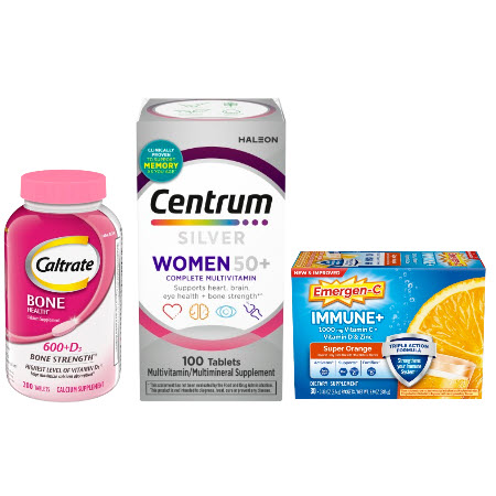 Save $5 When You Spend $20 on Centrum, Caltrate, or Emergen-C Products