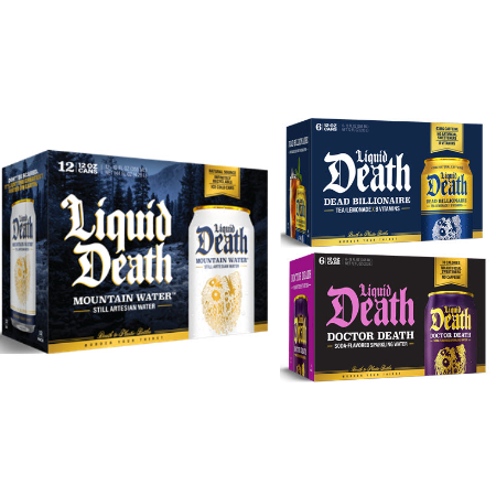 Save $2.00 on any TWO (2) Liquid Death Still Water, Sparkling Water or Tea