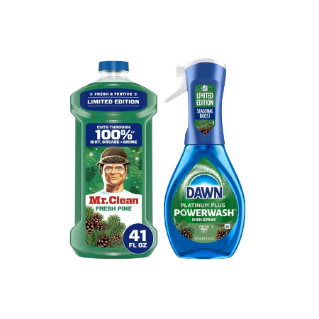 Save $5.99 on any TWO (2) Dawn Seasonal Powerwash Starter Kit Spray 16oz OR Mr Clean Seasonal Liquids 41oz (excludes trial/travel size)