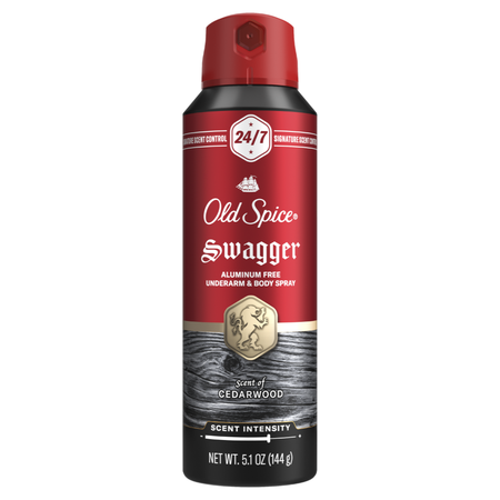Save $5.00 on TWO Old Spice Dry Spray or Body Spray (excludes Whole Body and trial/travel size).