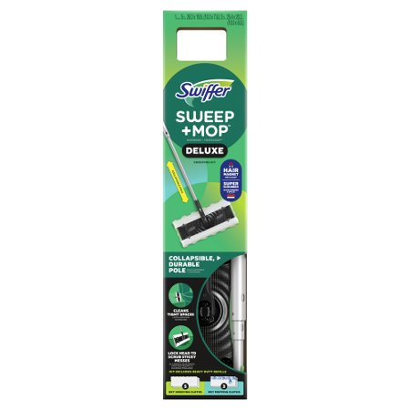 Save $5.00 on ONE Swiffer Sweeper Deluxe, Sweeper XL, or 6ft Dusters Starter Kit (excludes 3ft Dusters, short handle Dusters, 1-2ct Dusters and trial/