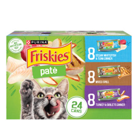 Save $1.00 on any ONE (1) 12 ct or 24 ct package (5.5 oz cans) of Friskies&reg; Wet Cat Food