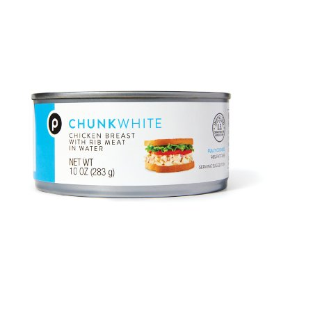 Save $.75 Off The Purchase of One (1)  Publix Chunk White Chicken Breast With Rib Meat in Water, 10-oz can