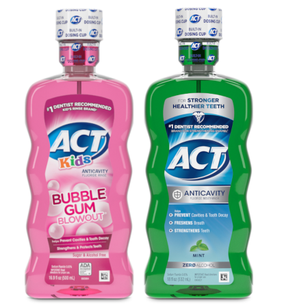 Save $1.00 on any ONE (1) ACT® Kids or Adult product (Excluding Kids Toothpaste and Trial/Travel Sizes)