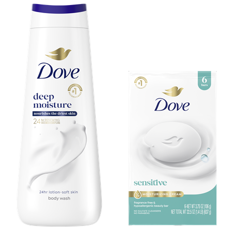 Save $2.00 on any ONE (1) Dove Body Wash (20oz), Bar (4-6ct), or Scrub (15oz) (excludes items and sizes not listed)