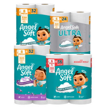 Save $0.50 on any ONE (1) package of Angel Soft&reg;  Bath Tissue any size