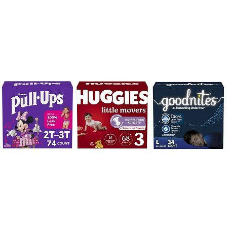 Save $5.00 when you Buy $25.00 or more of participating Huggies®, Pull-Ups® or GoodNites® products
