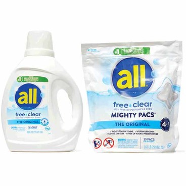 All Laundry DetergentBuy 1 Get 1 FREEFree item of equal or lesser price.
88-oz bot. or Pacs, 39 or 49-ct. pkg.