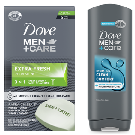 Save $2.00 on any ONE (1) Dove Men+Care Body Wash 18oz, Plant Powered Body Wash 18oz+ or Bar 4-6ct (excludes items and sizes not listed)