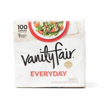 Vanity Fair NapkinsBuy 1 Get 1 FREEFree item of equal or lesser price.
Everyday, 100-ct.; or Extra Absorbent, 80-ct. or Entertain, 40-ct. pkg.