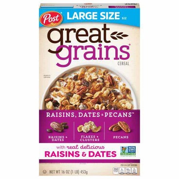 Post Great Grains CerealBuy 1 Get 1 FREEFree item of equal or lesser price.
13 to 16-oz box