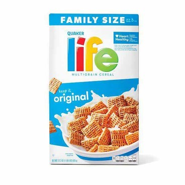 Quaker Life or Cap'N Crunch CerealBuy 1 Get 1 FREEFree item of equal or lesser price.
 20.5 to 23.3-oz box