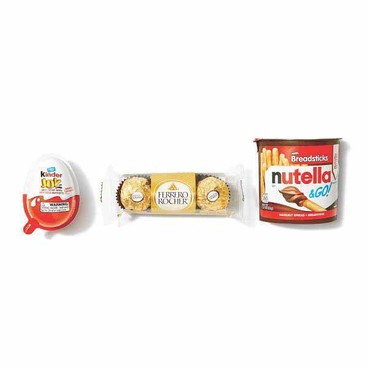 Kinder Joy EggBuy 1 Get 1 FREEFree item of equal or lesser price.
Or Kinder Bueno, Ferrero Rocher Hazelnut Chocolates, or Nutella & Go! Travel Pack, .7 to 3-oz pkg.