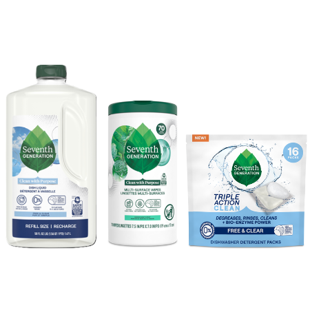 Save $3.00 on any ONE (1) Seventh Generation Dishwasher Detergent, Hand Dish Refill 50-oz or Cleaners (excludes Hand Dish Soap 19-oz)