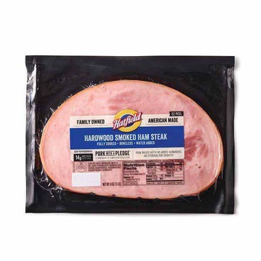Hatfield Ham SteakBuy 1 Get 1 FREEFree item of equal or lesser price.
Hardwood Smoked, Honey, or Brown Sugar, 8-oz pkg.