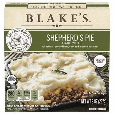 Blake's Family Size Entr&eacute;esBuy 1 Get 1 FREEFree item of equal or lesser price.
25-oz box; or Pot Pie, Shepherd's Pie, Mac & Cheese, or Chicken & Dumplings, 8-oz box
