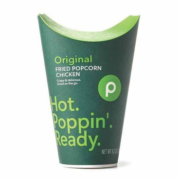 Publix Fried Popcorn ChickenBuy 1 Get 1 FREEFree item of equal or lesser price.
Original or Hot & Spicy, Bite-Size Pieces of Breaded Chicken Breast, Hot, Ready-to-Eat, 6.2-oz pkg.