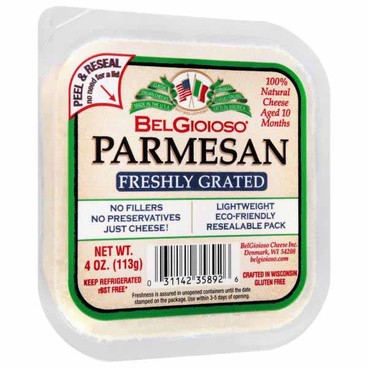 Belgioioso Grated Parmesan CheeseBuy 1 Get 1 FREEFree item of equal or lesser price. 
Or Shredded or Shaved; or Shredded Four Cheese Blend, Located in the Specialty Cheese Section, 4-oz pkg.