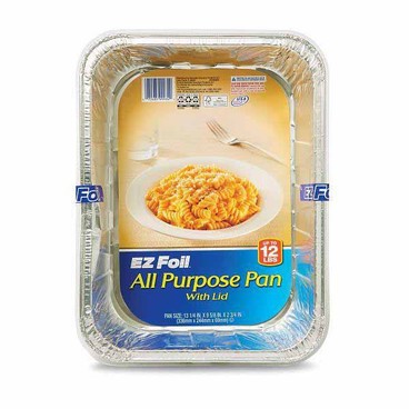 EZ Foil PansBuy 1 Get 1 FREEFree item of equal or lesser price.
All Purpose, Cake, Casserole, Pasta, Lasagna, Pie, Pizza, Loaf, Roaster, or Oblong, or Serving Tray or Cookie Sheet, 1 to 5-ct. pkg.