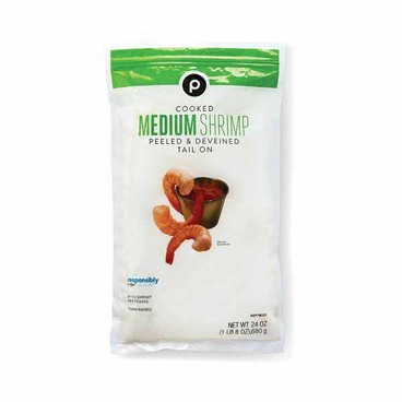 Publix Cooked ShrimpBuy 1 Get 1 FREEFree item of equal or lesser price.
Medium, 41 to 50 per Pound, Responsibly Sourced, Farmed, Frozen, 24-oz pkg.