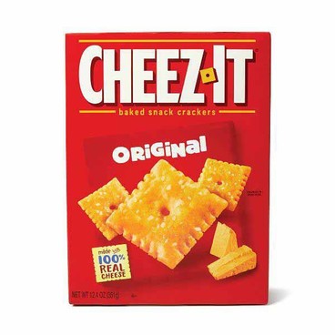 Cheez-It Baked Snack CrackersBuy 1 Get 1 FREEFree item of equal or lesser price.
Or Snack Mix, 6.5 to 12.4-oz pkg. 
(Excluding Items Marked Family Size)