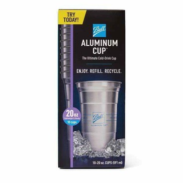 Ball Aluminum CupsBuy 1 Get 1 FREEFree item of equal or lesser price.
Recyclable, 20-oz, 10-ct. box
