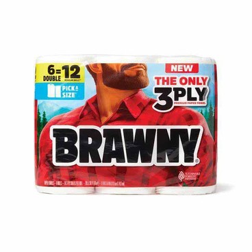 Brawny Paper TowelsBuy 1 Get 1 FREEFree item of equal or lesser price.
Double Rolls, 6-roll pkg.