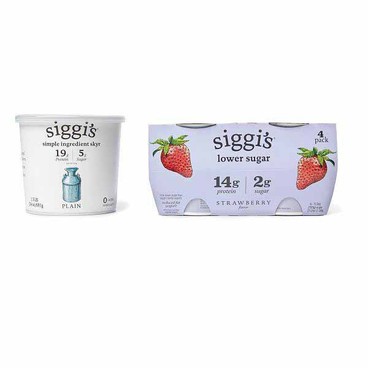 Siggi's Skyr YogurtBuy 1 Get 1 FREEFree item of equal or lesser price.
0% Milk Fat, Whole Milk, Low Sugar, or Non-Fat, 24-oz or 4-pk. 5.3-oz cup