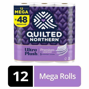 Quilted Northern Bathroom TissueBuy 1 Get 1 FREEFree item of equal or lesser price.
Mega Rolls, 12-roll or Super Mega Rolls, 8-roll pkg.