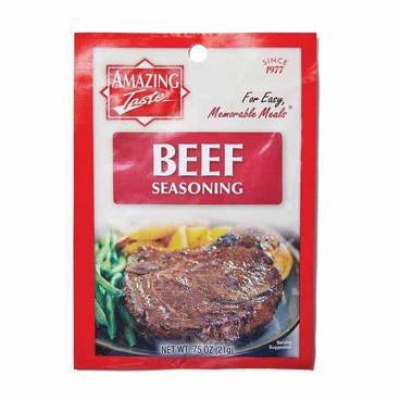 Amazing Taste Seasoning: Beef, Burger, Pork, Chicken, Seafood, Steakhouse, or ChiliBuy 1 Get 1 FREEFree item of equal or lesser price.
.75 or 1-oz pkg.