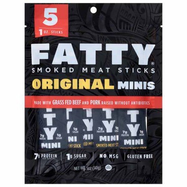 Fatty Smoked Meat SticksBuy 1 Get 1 FREEFree item of equal or lesser price.
Minis, 5-oz pkg.
