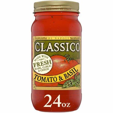 Classico Pasta SauceBuy 1 Get 1 FREEFree item of equal or lesser price.
Or Pizza Sauce or Traditional Basil Pesto, 8.1 to 24-oz jar