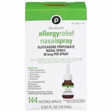 Publix Allergy Relief Nasal SprayBuy 1 Get 1 FREEFree item of equal or lesser price.
24 Hour, Fluticasone Propionate, 18.2-mL box; or Allergy Relief Tablets, Fexofenadine, Non-Drowsy, 30-ct. box