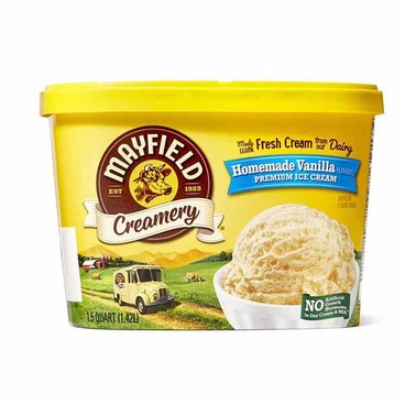 Mayfield Creamery Ice CreamBuy 1 Get 1 FREEFree item of equal or lesser price.
1.5-qt ctn., Ice Cream Bars or Sandwiches, 6-ct. pkg., or Party Cups, 36-oz ctn.