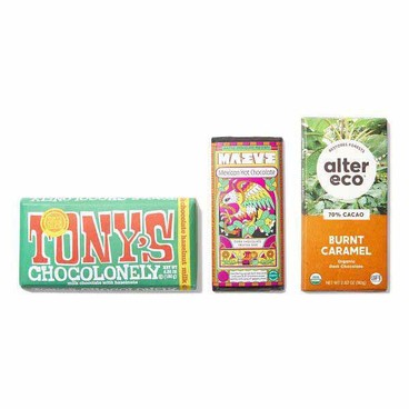 Alter Eco Organic Dark ChocolateBuy 1 Get 1 FREEFree item of equal or lesser price.
2.82-oz, Tony's Chocolonely Chocolate, 6.35-oz, or Maeve Chocolate Truffle Bar, 12-pk. 2.5-oz pkg.