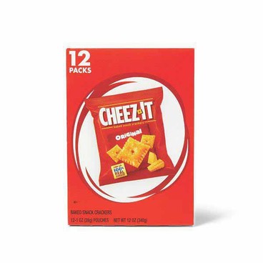 Cheez-It Baked Snack CrackersBuy 1 Get 1 FREEFree item of equal or lesser price.
Or Snack Mix or Puff'd, 12-pk. 8.4 to 12.24-oz box; or Kellogg's Graham Snacks or Gripz, 12-pk. 11 to 12.7-oz box