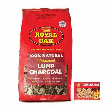 Royal Oak Hardwood Lump CharcoalBuy 1 Get 1 FREEFree item of equal or lesser price.
15.44-lb bag; or Tumbleweeds Fire Starters, 16-ct. box