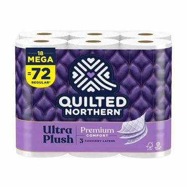 Quilted Northern Bathroom TissueBuy 1 Get 1 FREEFree item of equal or lesser price.
Mega Rolls, 18-roll pkg.