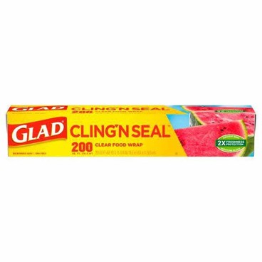Glad Cling'N Seal Clear Food WrapBuy 1 Get 1 FREEFree item of equal or lesser price.
200-sq ft box; or Press'N Seal Multipurpose Sealing Wrap, 70-sq ft box