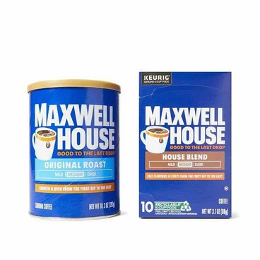 Maxwell House Ground CoffeeBuy 1 Get 1 FREEFree item of equal or lesser price. 
9.9 to 11.5-oz can; or K-Cup, 10-ct. box