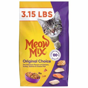 Meow Mix Cat FoodBuy 1 Get 1 FREEFree item of equal or lesser price. 
3 or 3.15-lb bag