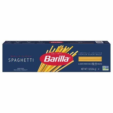 Barilla PastaBuy 1 Get 1 FREEFree item of equal or lesser price.
12 or 16-oz or 1-lb pkg.
(Excluding Protein+, Red Lentil, Chickpea, Gluten Free, Lasagne, Jumbo Shells, and Manicotti)