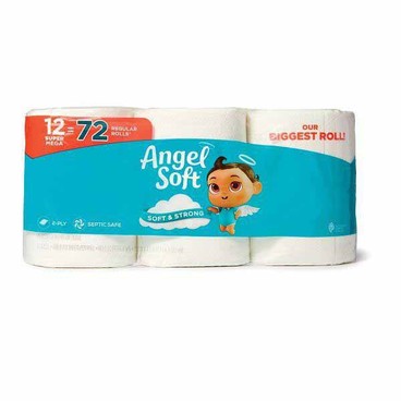 Angel Soft Bathroom TissueBuy 1 Get 1 FREEFree item of equal or lesser price.
Super Mega Rolls, Unscented, 12-roll pkg.