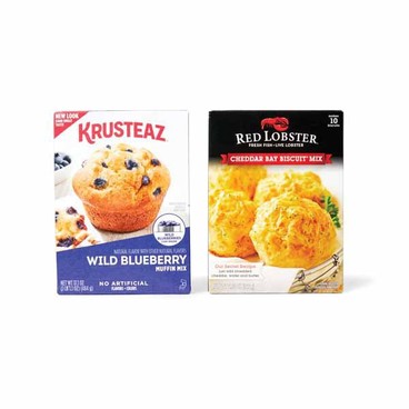 Krusteaz Muffin MixBuy 1 Get 1 FREEFree item of equal or lesser price.
Or Cake, Cornbread, or Lemon Bars, 11.5 to 21-oz box; or Red Lobster Biscuit Mix, 11.36-oz box 
(Excluding Gluten Free)